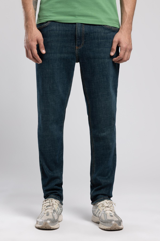 Marco Normal Bel Dar Kesim Düz Paça Yeşil Erkek Jean Pantolon