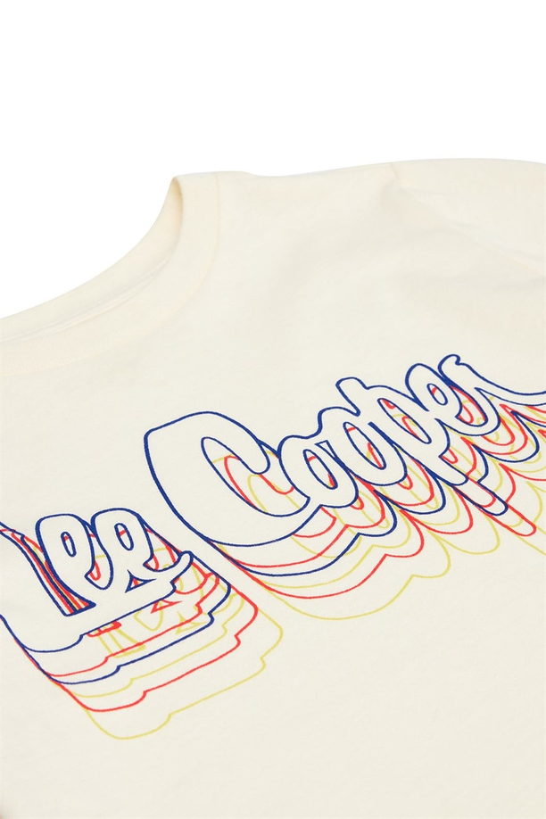 Mary Kız Çocuk Bisiklet Yaka T-Shirt Ekru