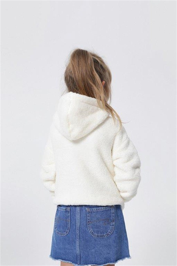 Mia Kız Çocuk Kapüşonlu Sweatshirt Ekru