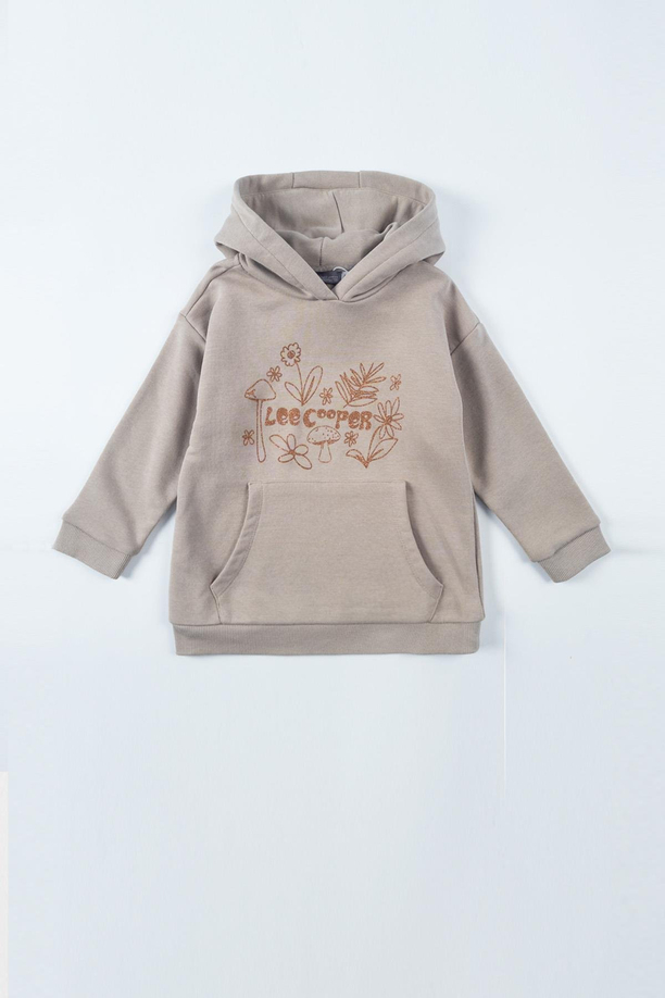 Mush Kız Çocuk Kapüşonlu Sweatshirt Bej
