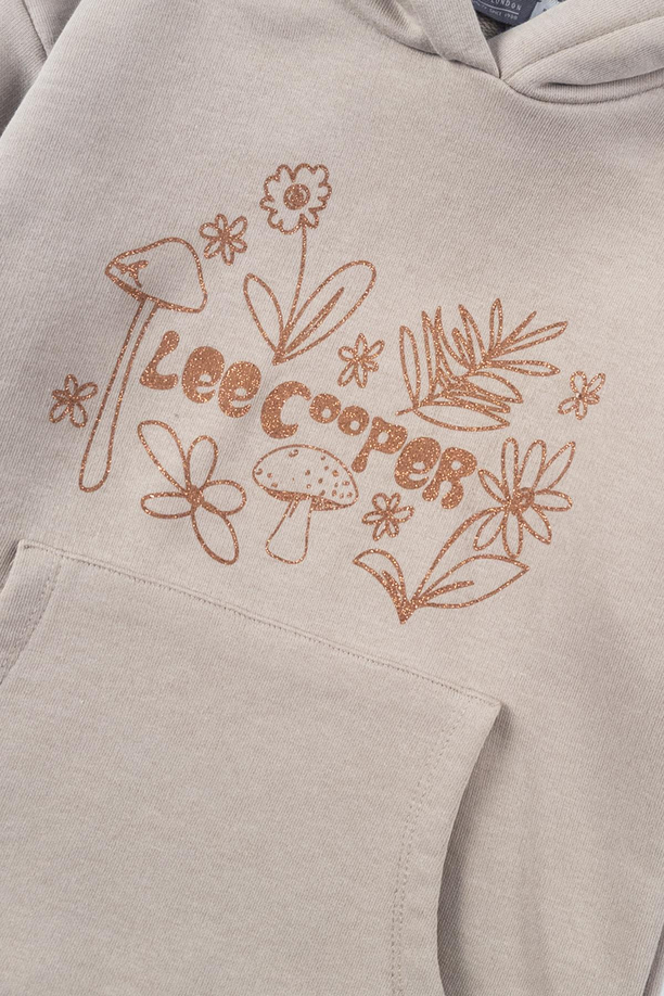 Mush Kız Çocuk Kapüşonlu Sweatshirt Bej