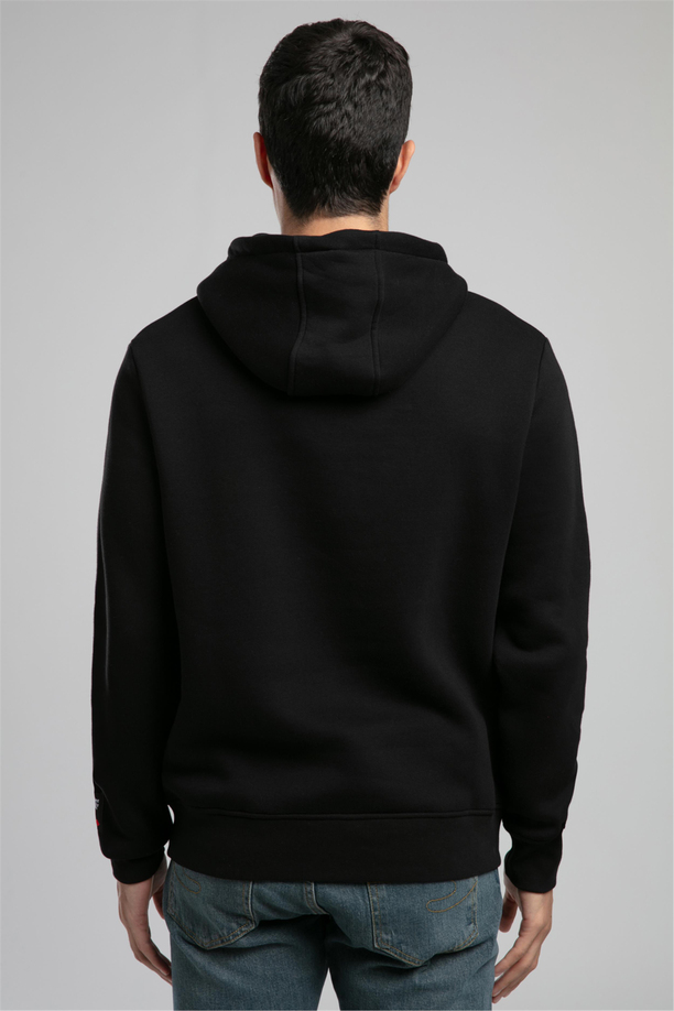Nathan Erkek Kapüşonlu Sweatshirt Siyah