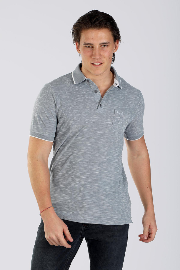 New Jake Erkek Pike Polo Yaka T-Shırt Pastel Mavi
