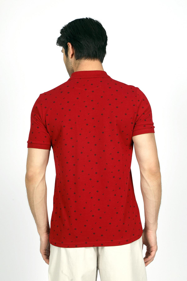 Newandy Erkek Polo Yaka T-Shırt K.Kırmızı