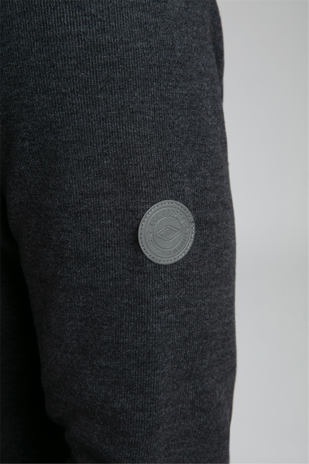 Newblend Erkek Polo Yaka Sweatshirt Antrasit