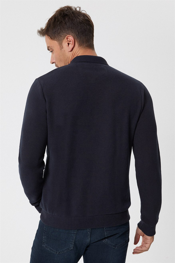 Newblend Erkek Polo Yaka Sweatshirt K.Kahve