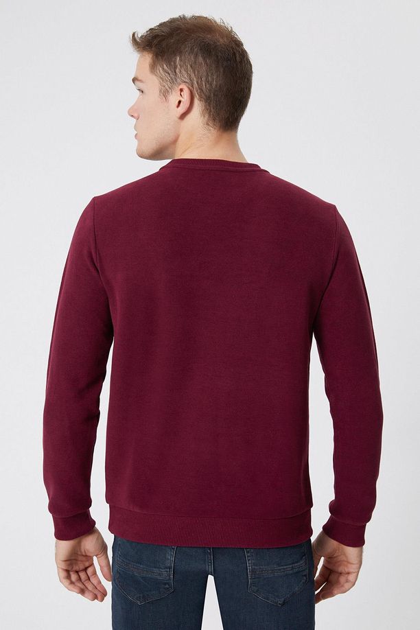 Newdwade Erkek Sweatshırt Bordo 