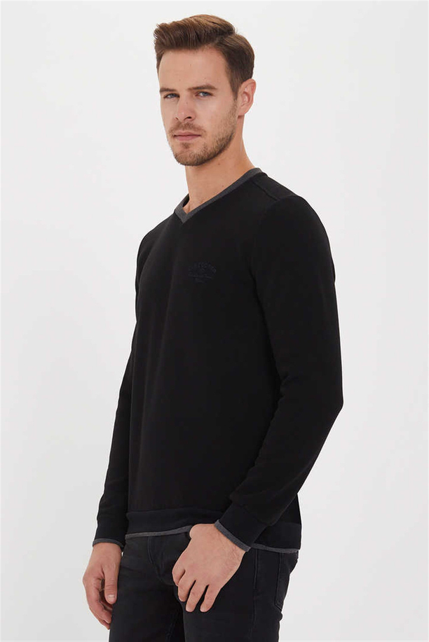 NEWDWADE ERKEK V YAKA SWEATSHIRT