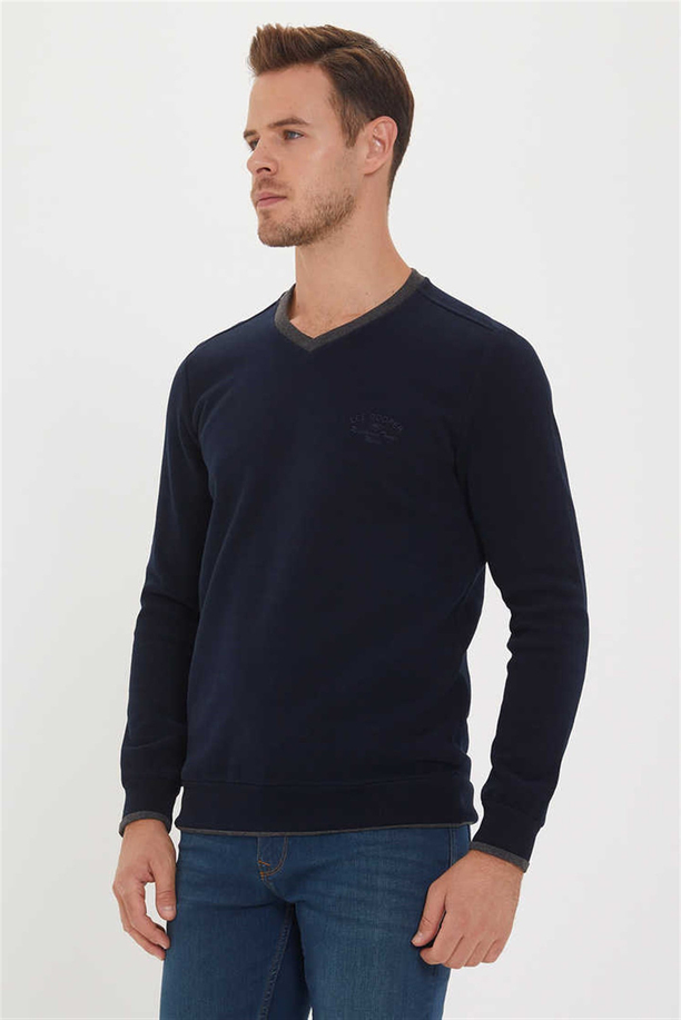 NEWDWADE ERKEK V YAKA SWEATSHIRT