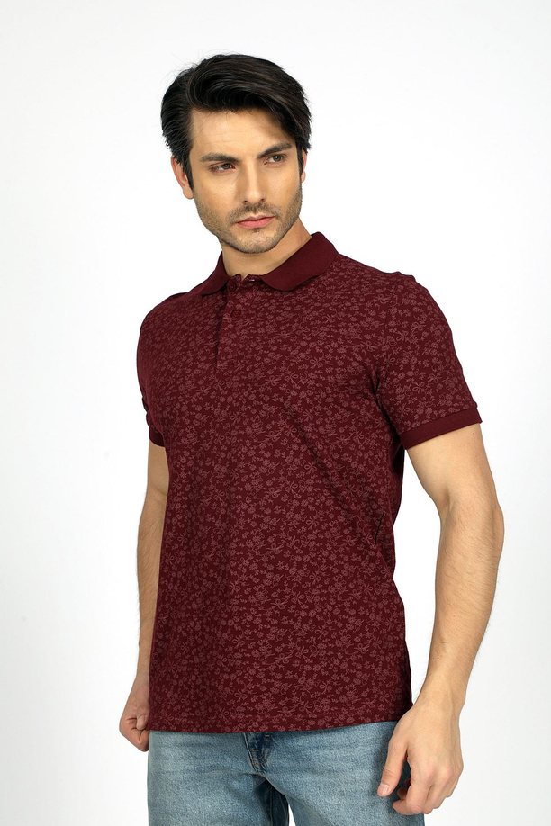 Newfresh Erkek Polo Yaka T-Shırt Mürdüm