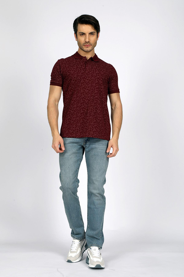 Newfresh Erkek Polo Yaka T-Shırt Mürdüm
