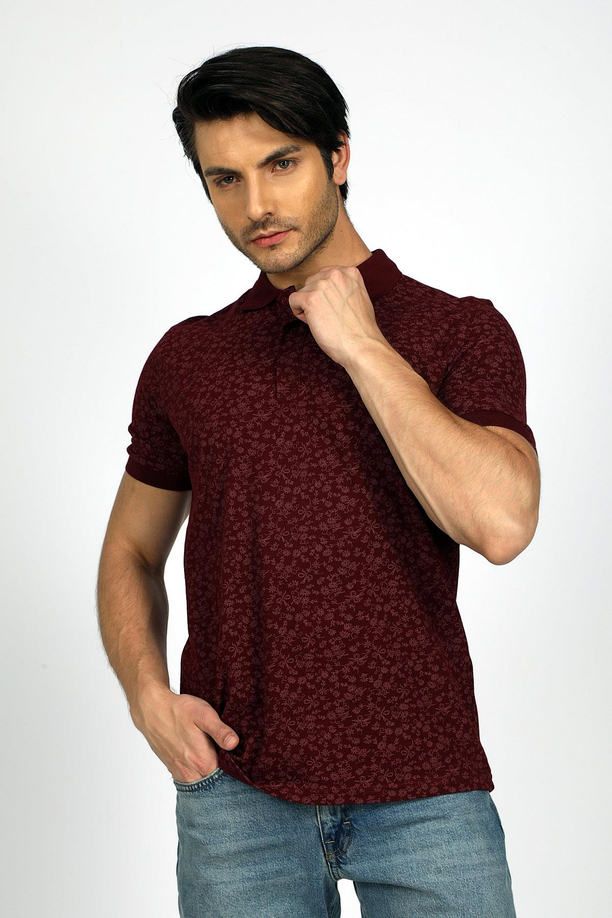 Newfresh Erkek Polo Yaka T-Shırt Mürdüm