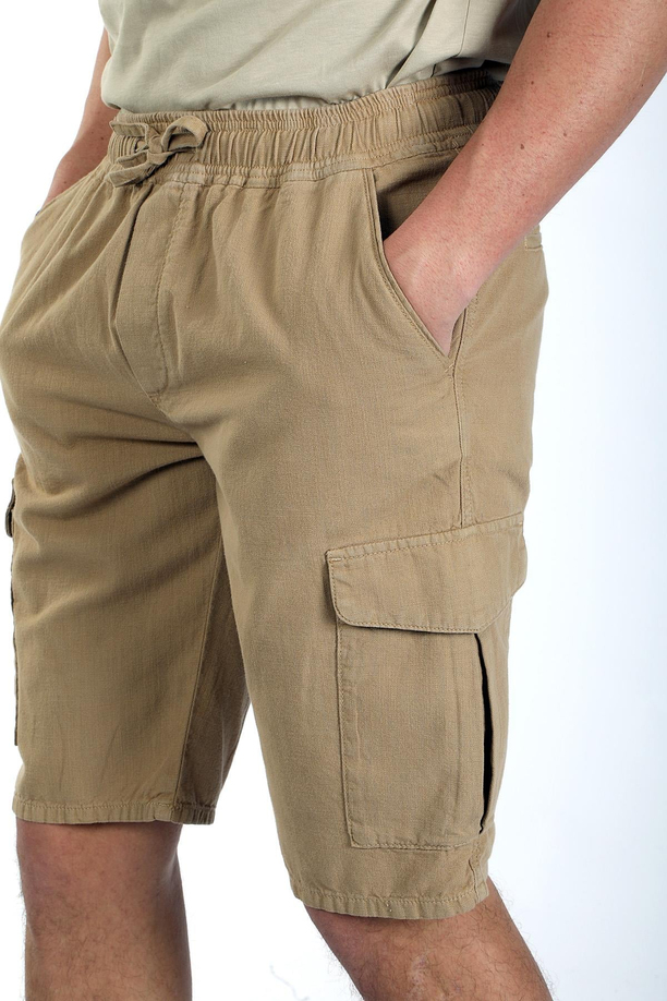 Newso Erkek Dokuma Şort Camel