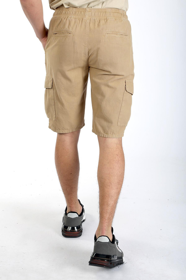Newso Erkek Dokuma Şort Camel