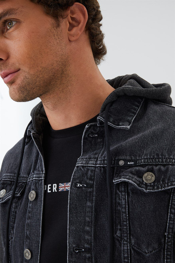 Pablo 1 Erkek Kapüşonlu.Jean Ceket