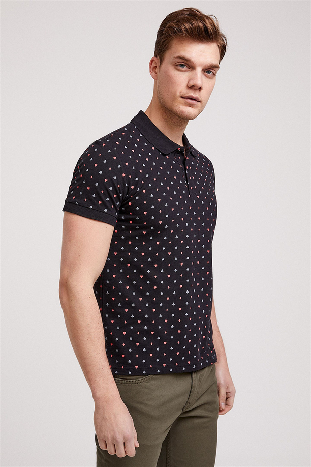 PAPER ERKEK BASKILI PİKE POLO YAKA T-SHIRT