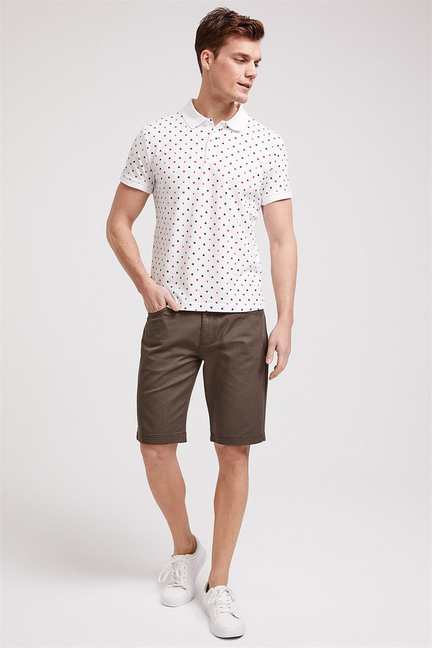 PAPER ERKEK BASKILI PİKE POLO YAKA T-SHIRT