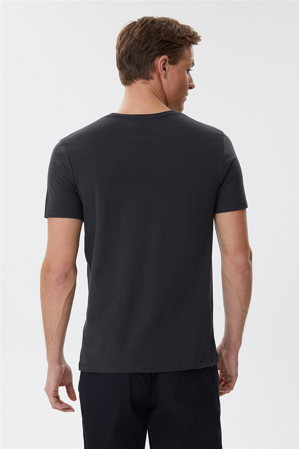Patrice Erkek O Yaka T-Shirt Antrasit