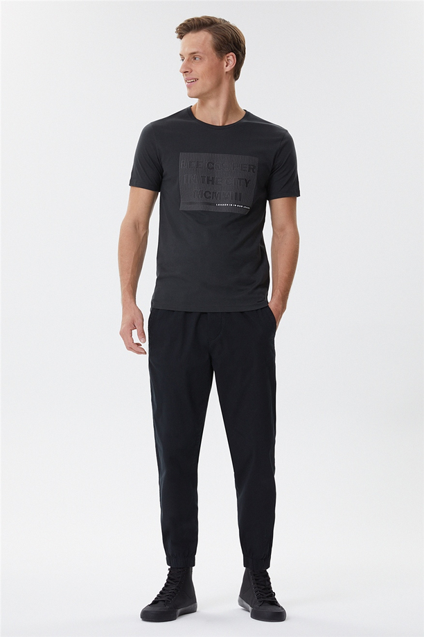 Patrice Erkek O Yaka T-Shirt Antrasit