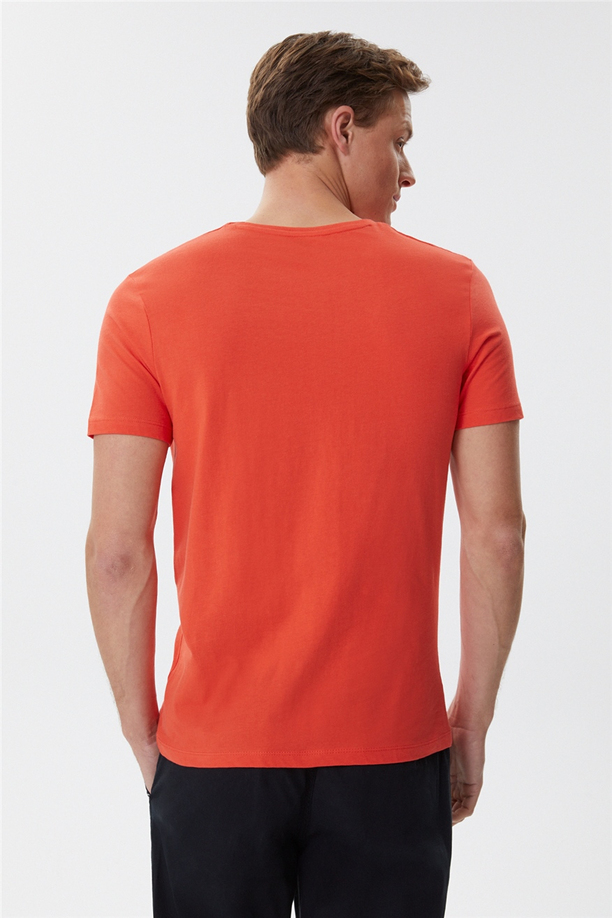 Patrice Erkek O Yaka T-Shirt Mercan