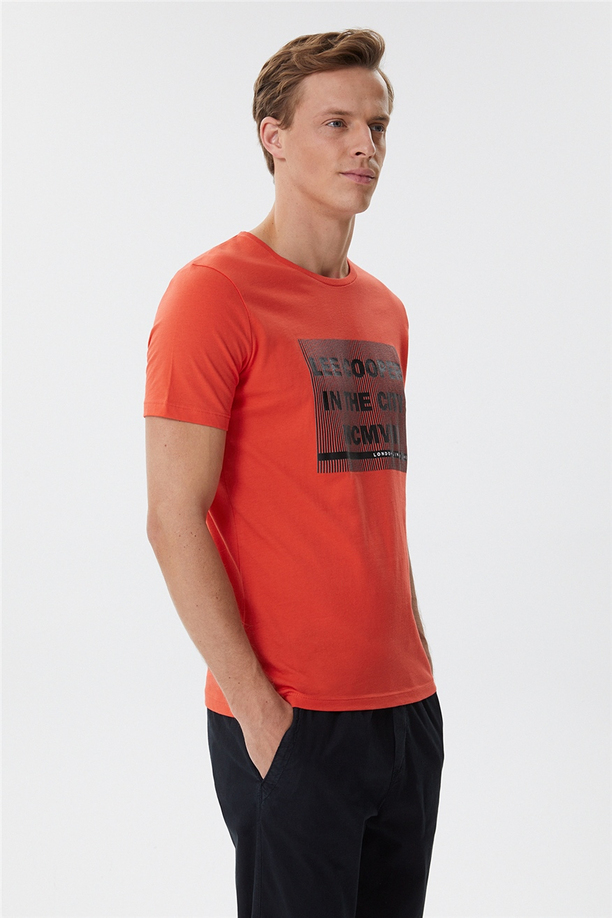 Patrice Erkek O Yaka T-Shirt Mercan