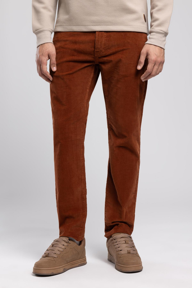 Pierce Normal Bel Dar Kesim Düz Paça Erkek Pantolon Tütün