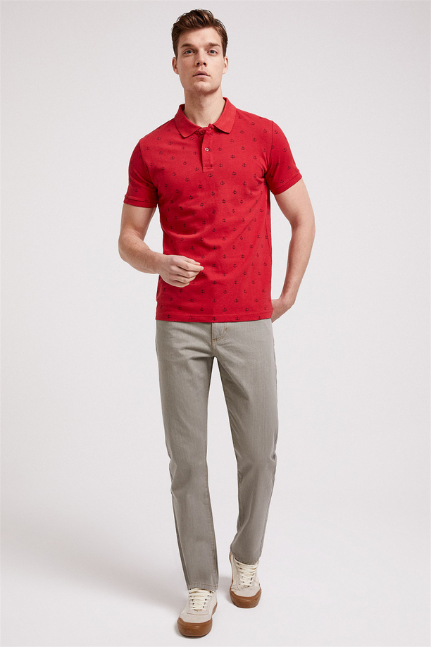 POOL ERKEK BASKILI PİKE POLO YAKA T-SHIRT