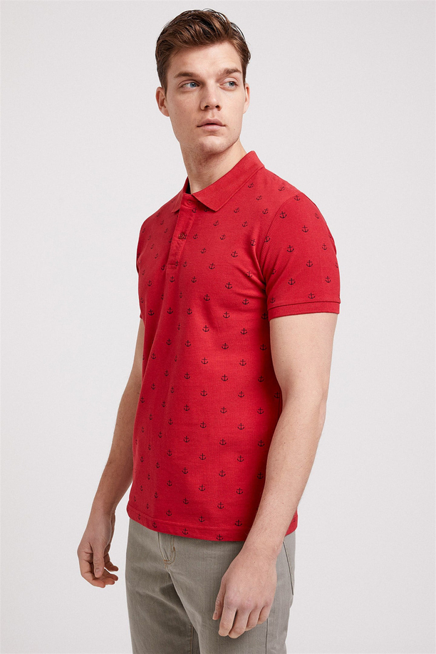 POOL ERKEK BASKILI PİKE POLO YAKA T-SHIRT