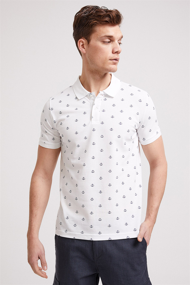 POOL ERKEK BASKILI PİKE POLO YAKA T-SHIRT