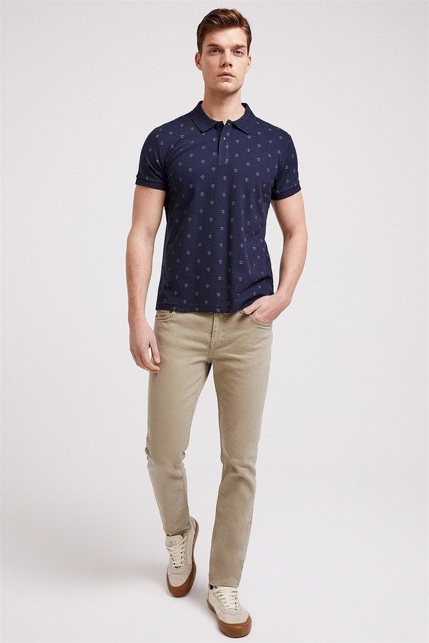 POOL ERKEK BASKILI PİKE POLO YAKA T-SHIRT