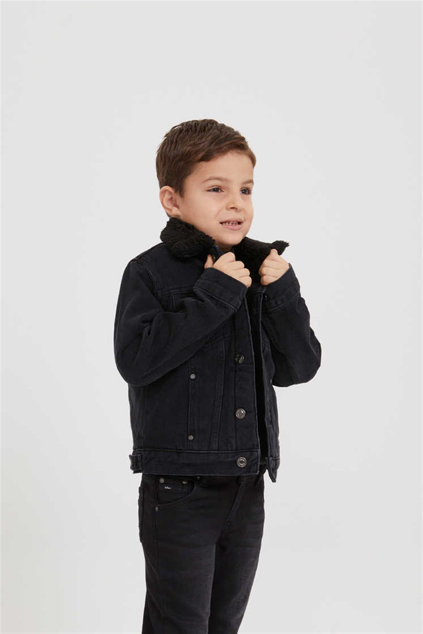 PUEBLA 10 ERKEK ÇOCUK JEAN KÜRKLÜ CEKET