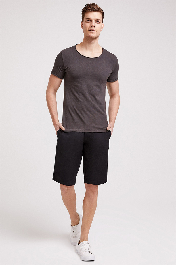 RACE ERKEK KESİKLİ O YAKA T-SHIRT