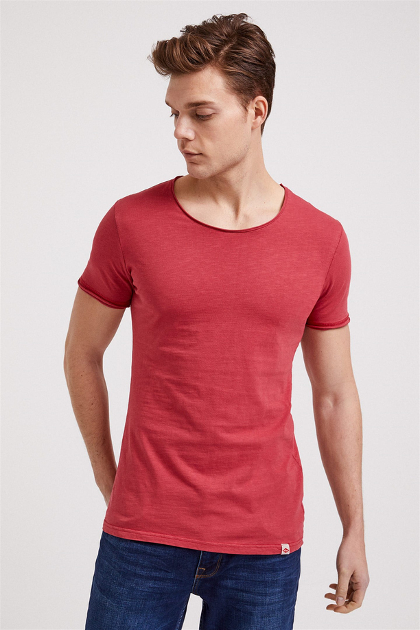 RACE ERKEK KESİKLİ O YAKA T-SHIRT