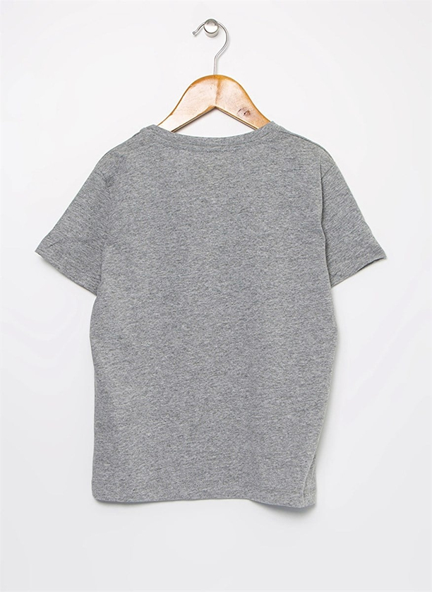 Recycle 50 Kız Çocuk O Yaka T-Shirt Antrasit