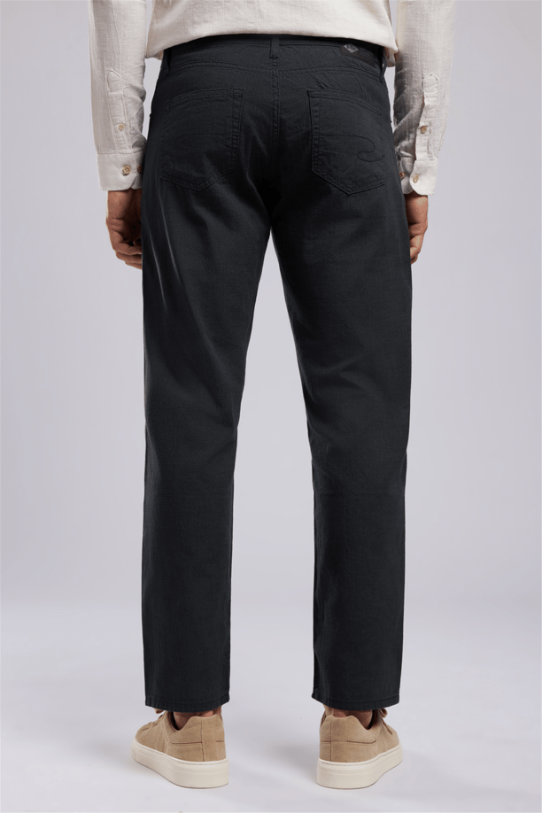 Rıcky Erkek High Rise Straight Fit %100 Pamuk Pantolon Mavi