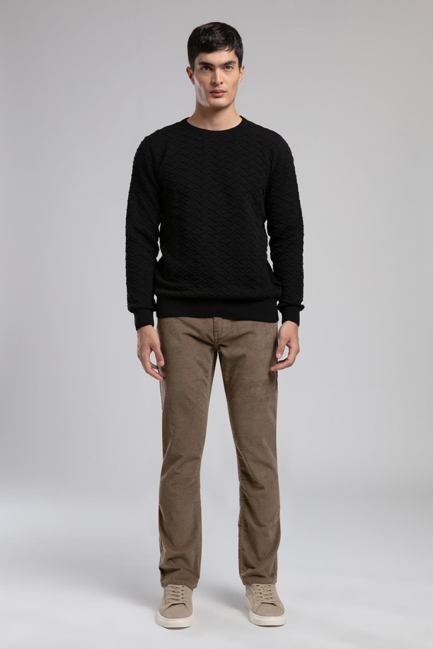 Ricky Yüksek Bel Düz Kesim Düz Paça Bej Erkek Pantolon