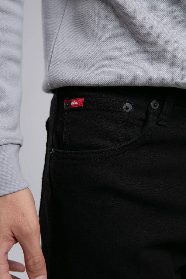 Ricky Yüksek Bel Düz Kesim Düz Paça Siyah Erkek Jean Pantolon