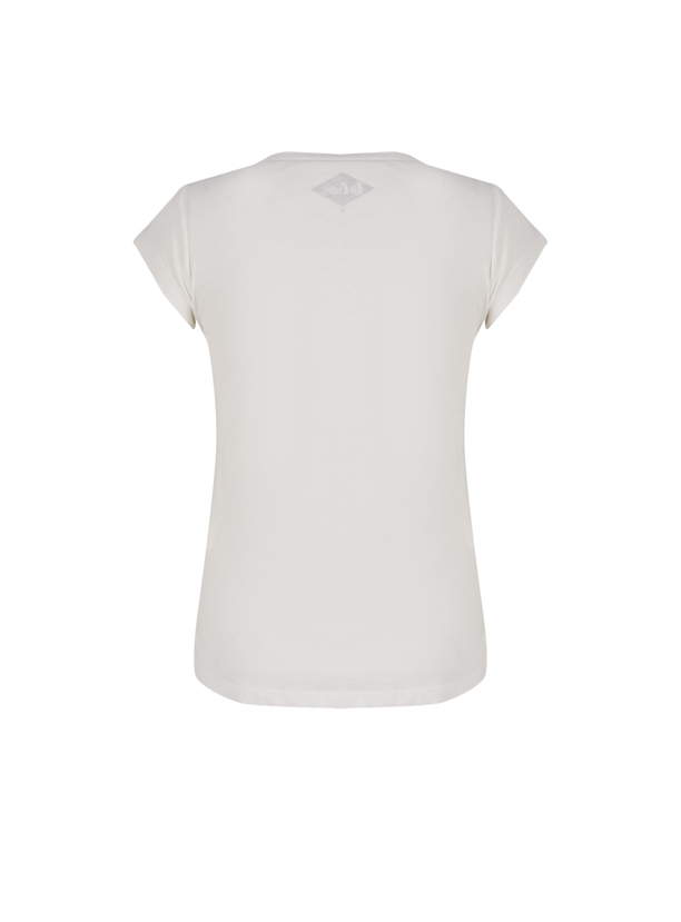Rileys Kadın Owersize Bisiklet Yaka T-Shirt Off White