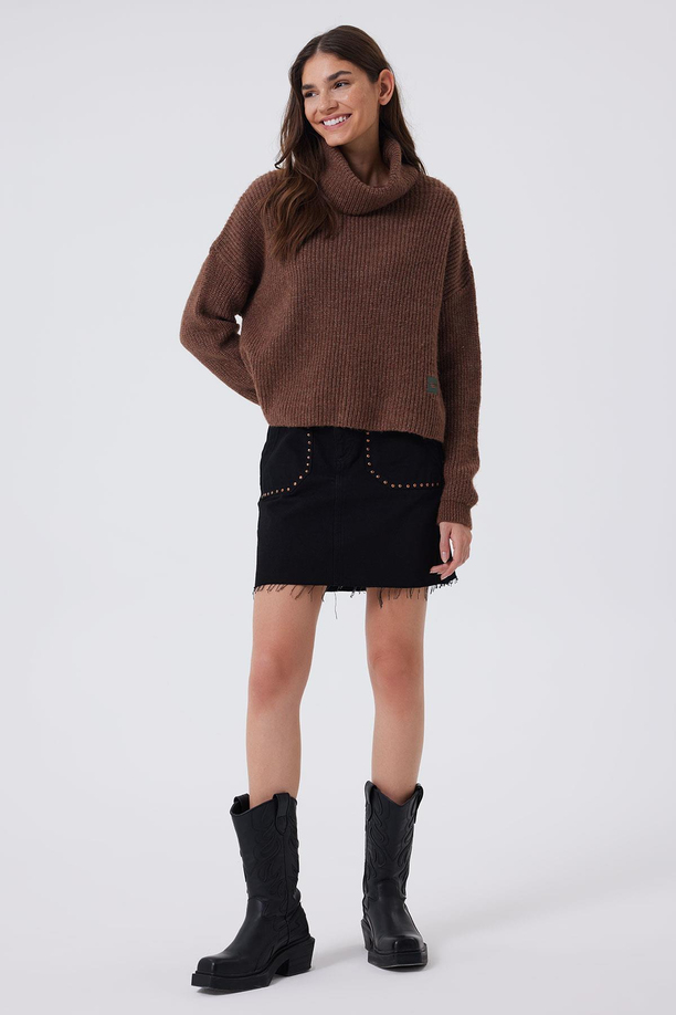 Rosa Kadın Triko Kazak Kahve