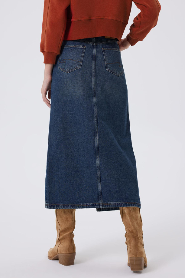 Rubys  Kadın Jean Etek Rosada Blue