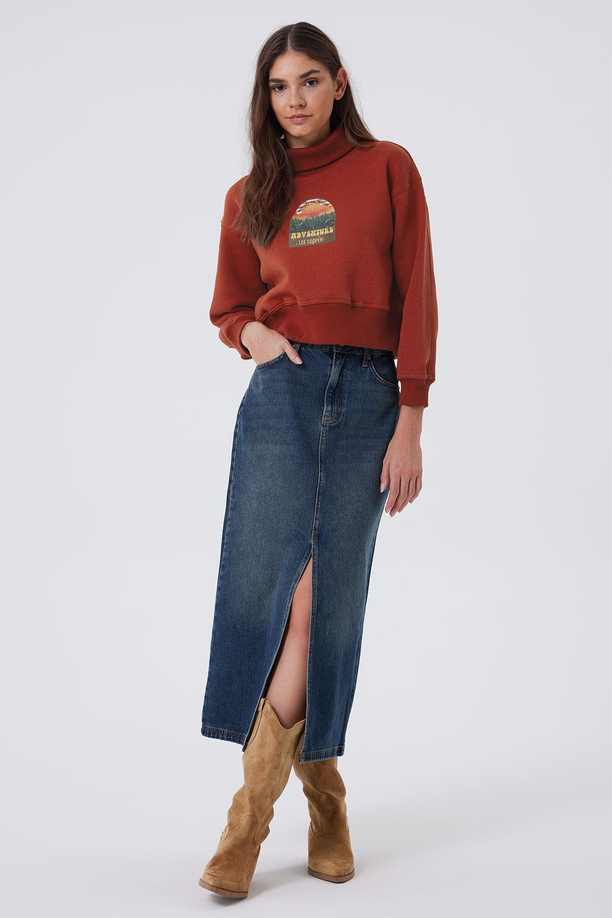 Rubys  Kadın Jean Etek Rosada Blue