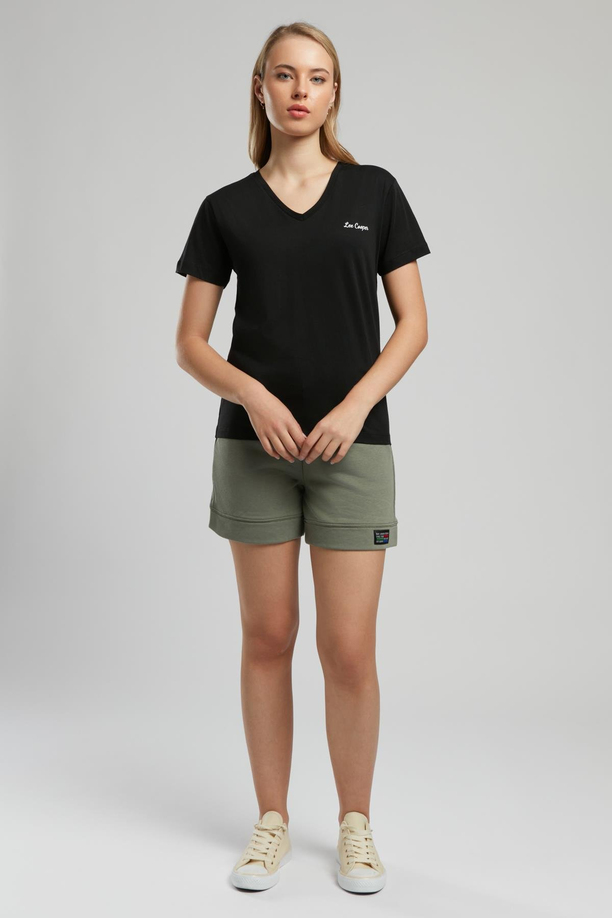 Sade Kadın V Yaka T-Shirt