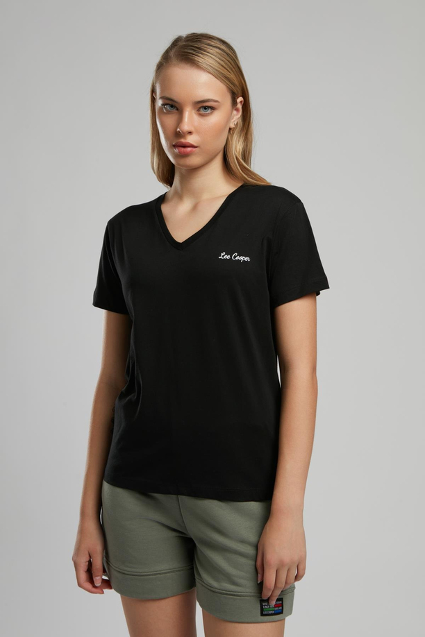 Sade Kadın V Yaka T-Shirt