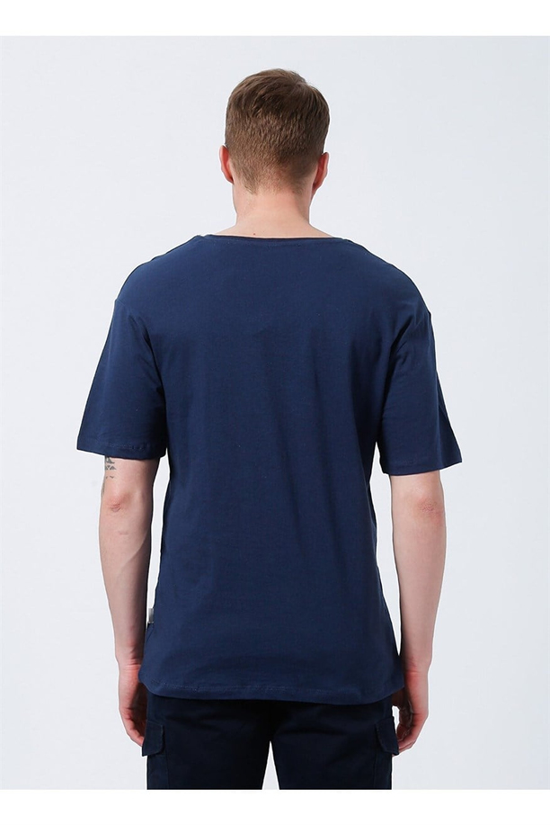 Sanders Erkek Bisiklet Yaka T-Shirt Lacivert