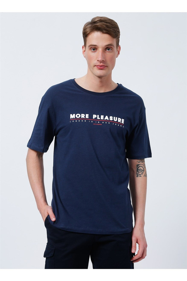 Sanders Erkek Bisiklet Yaka T-Shirt Lacivert