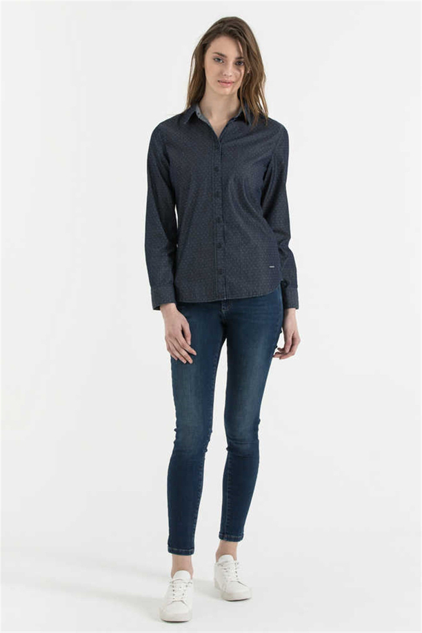 SANDRA 1 KADIN DENIM U.KOL GÖMLEK