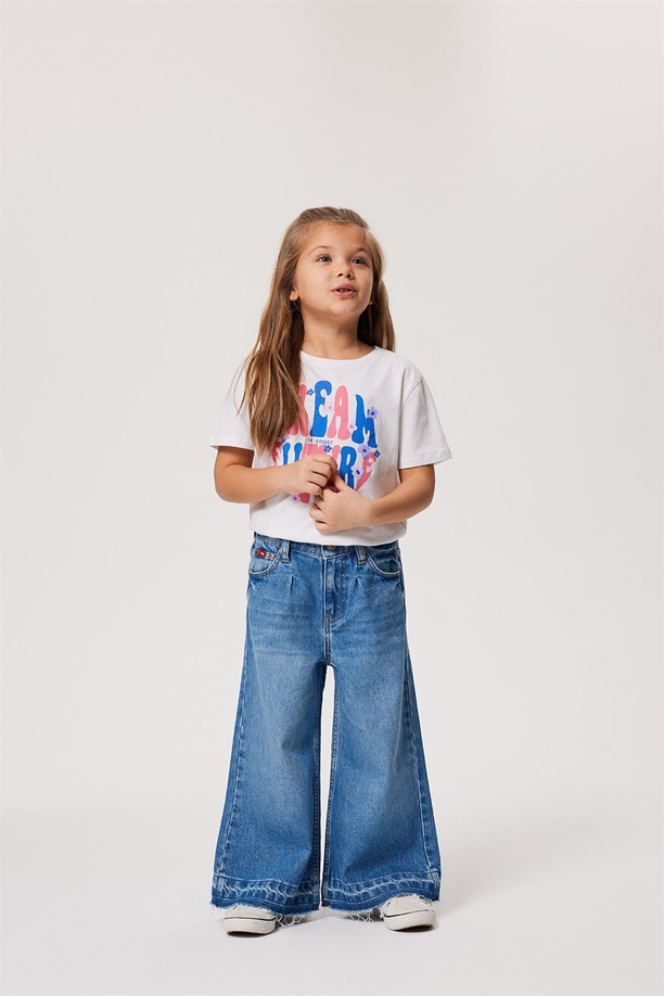 Sandy Kız Çocuk Jean Pantolon Mıd Blue