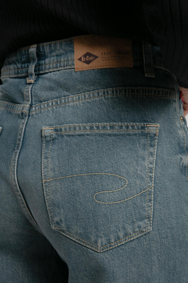 Sandy Yüksek Bel Geniş Paça Kesim Geniş Paça Mavi Kadın Jean Pantolon