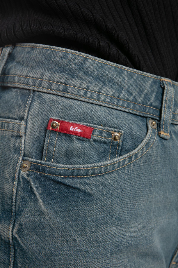 Sandy Yüksek Bel Geniş Paça Kesim Geniş Paça Mavi Kadın Jean Pantolon