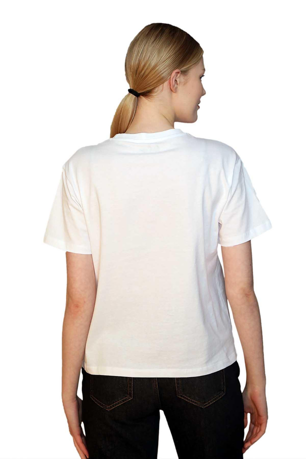 Sany Kadın O Yaka T-Shirt Beyaz